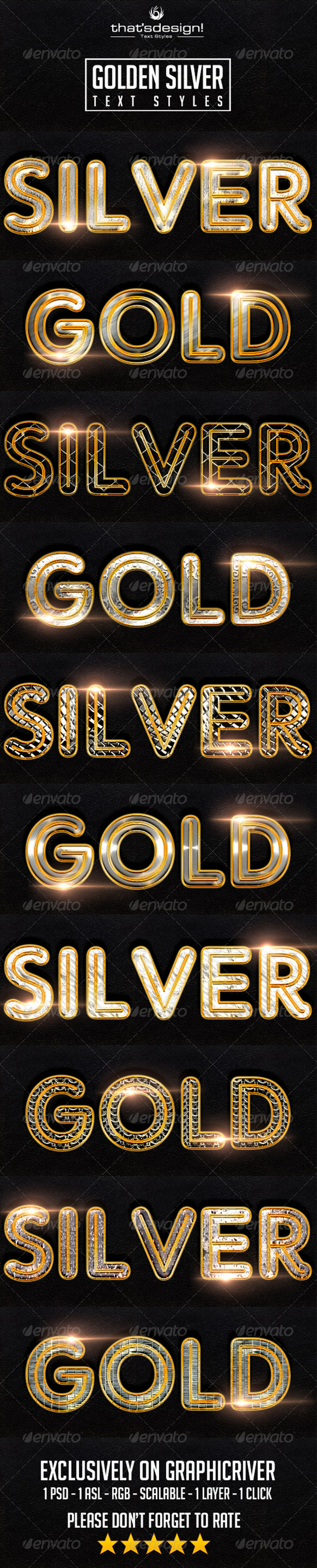 GraphicRiver 10 Golden Silver Text Styles 8368219 GraphicRiver 10 Golden Silver Text Styles 8368219