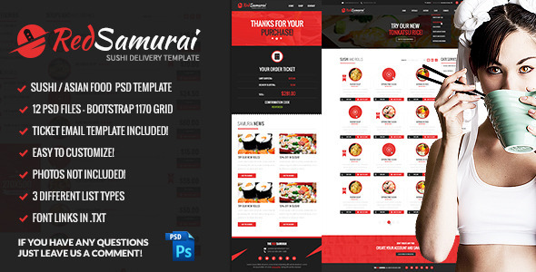 ThemeForest Red Samurai PSD Template 8226559 ThemeForest Red Samurai PSD Template 8226559