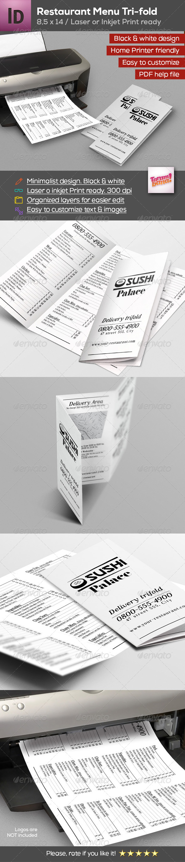 GraphicRiver Restaurant Menu Trifold Friendly Laser Printer 8325954 GraphicRiver Restaurant Menu Trifold Friendly Laser Printer 8325954