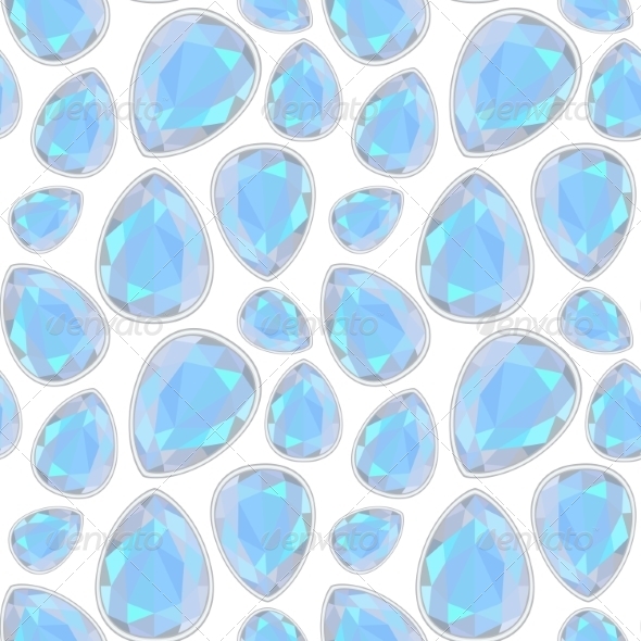 Blue Gemstone Seamless Pattern (Patterns)