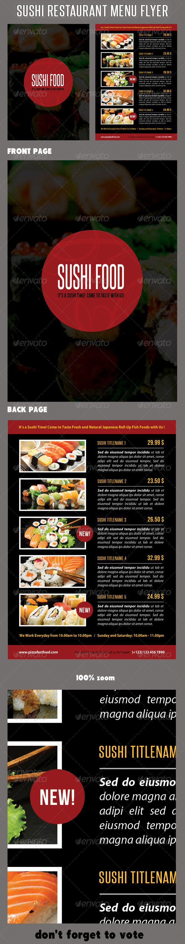 GraphicRiver Sushi Restaurant Menu Flyer V02 8375244 GraphicRiver Sushi Restaurant Menu Flyer V02 8375244