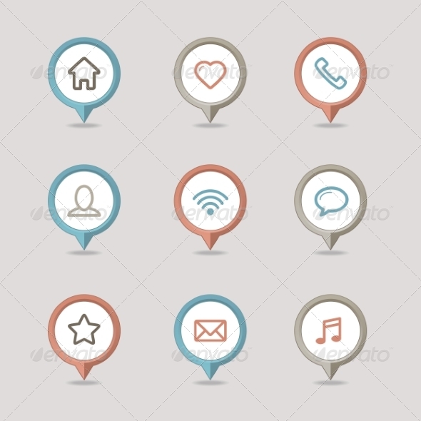 GraphicRiver Mapping Pins Icon 8375571 GraphicRiver Mapping Pins Icon 8375571