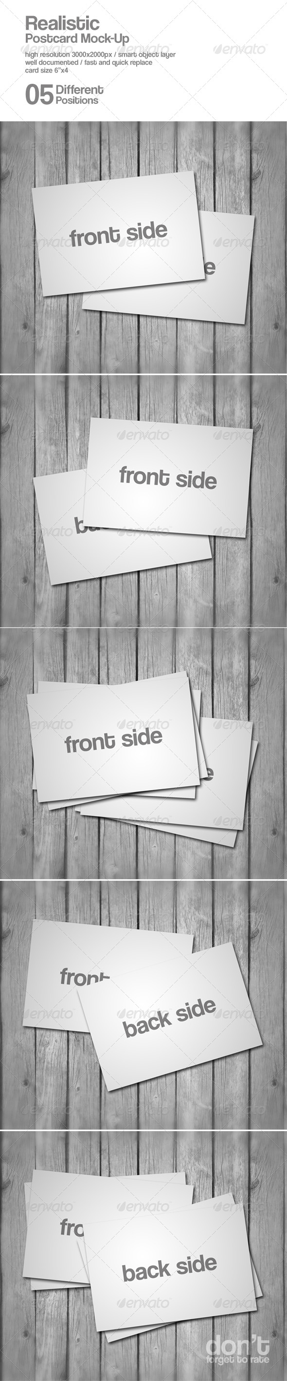 GraphicRiver Realistic Postcard Mock Ups 8376608 GraphicRiver Realistic Postcard Mock Ups 8376608