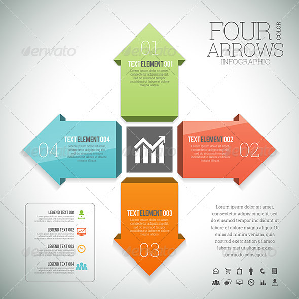 Four Color Arrows Infographic (Infographics)