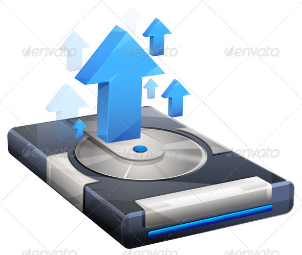GraphicRiver Hard Disk Data Transfer Illustration 8387478 GraphicRiver Hard Disk Data Transfer Illustration 8387478