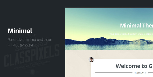 Minimal Responsive HTML5 Blog template