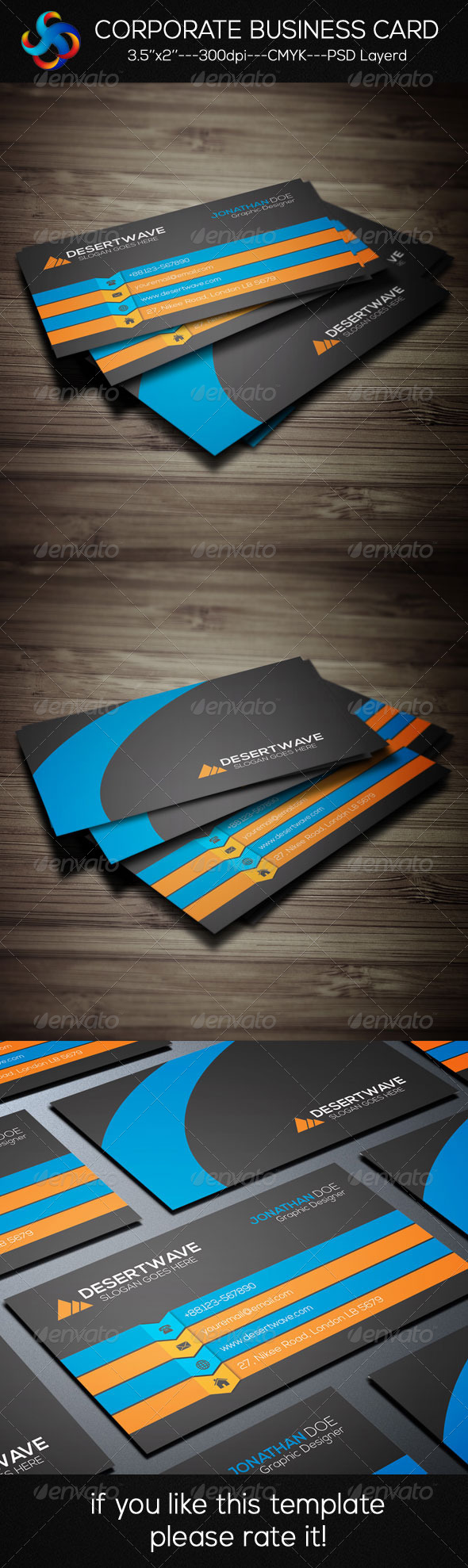 Creative Corporate Business Card (Corporate)