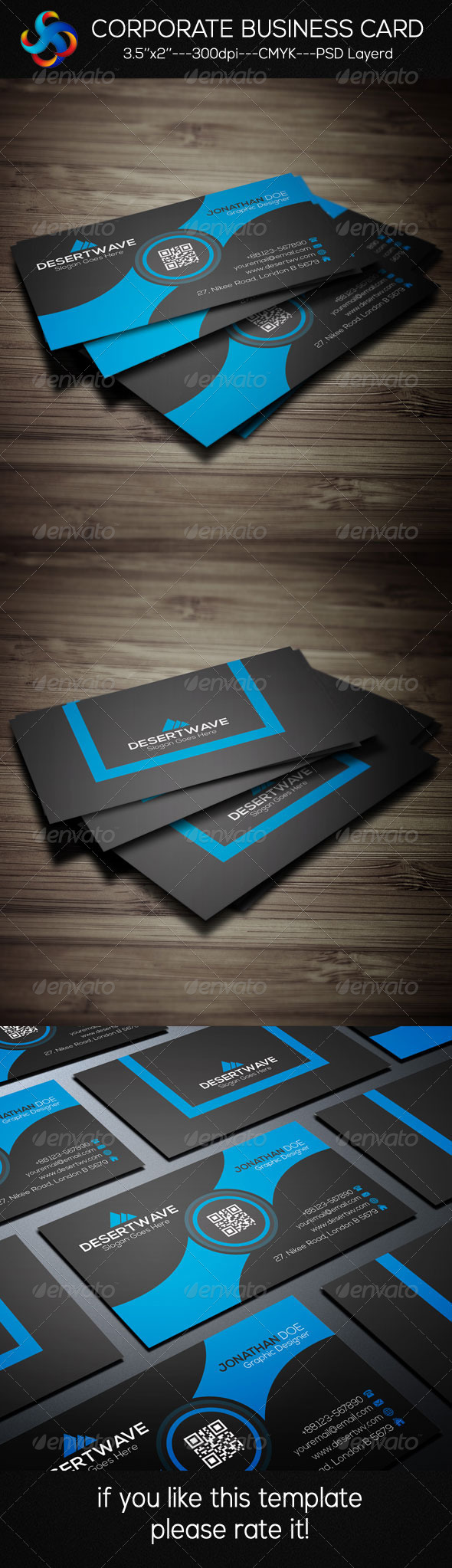 Creative Corporate Business Card (Corporate)