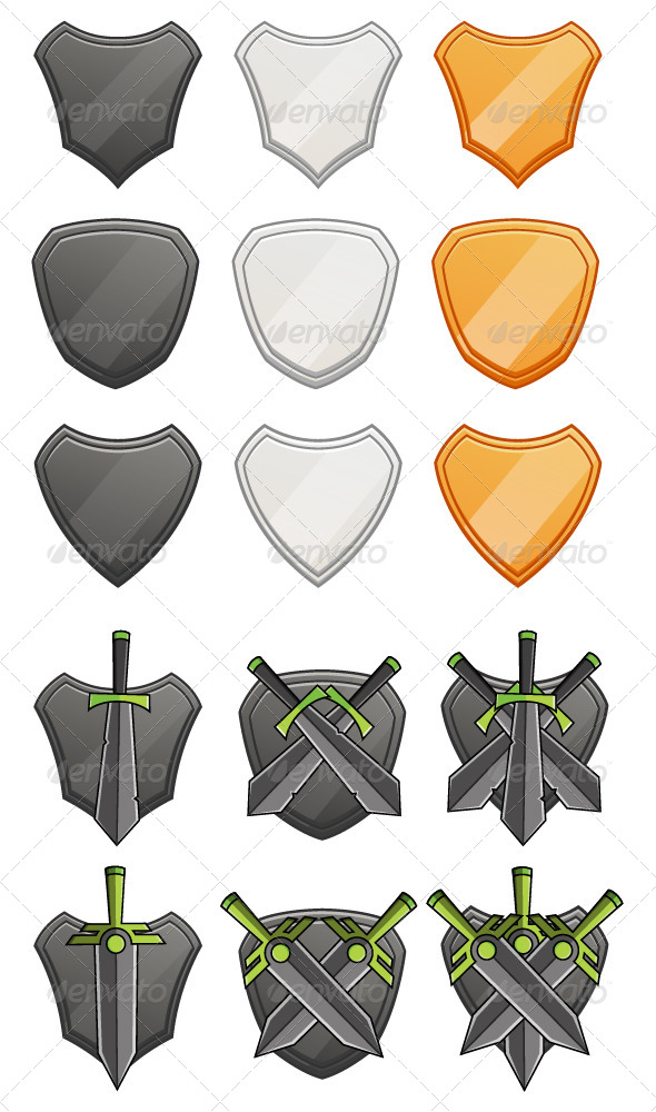 GraphicRiver Sheild and Sword 8389627 GraphicRiver Sheild and Sword 8389627