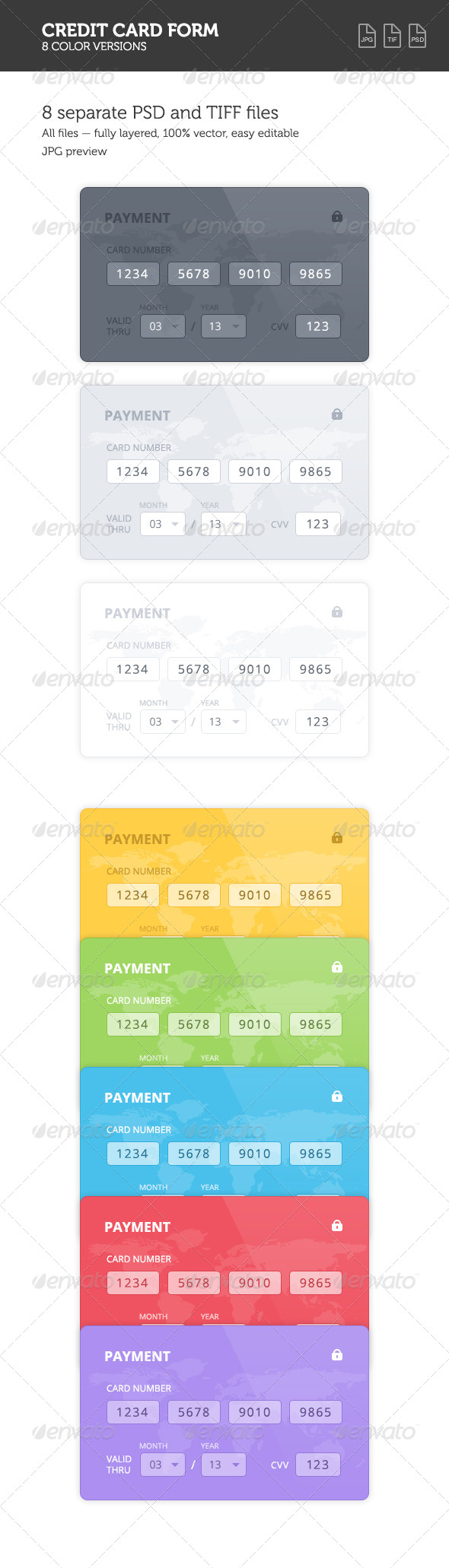 GraphicRiver Credit Card 8 Color Forms 8374092 GraphicRiver Credit Card 8 Color Forms 8374092