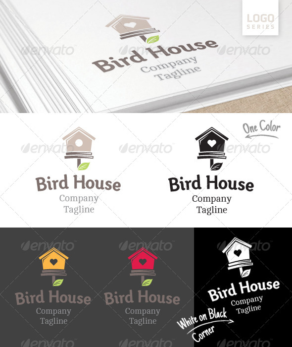 GraphicRiver Bird House Logo 8390498 GraphicRiver Bird House Logo 8390498