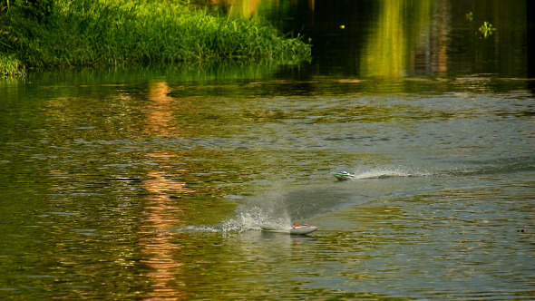 RC Boats Toy on River RC Boats Toy on River