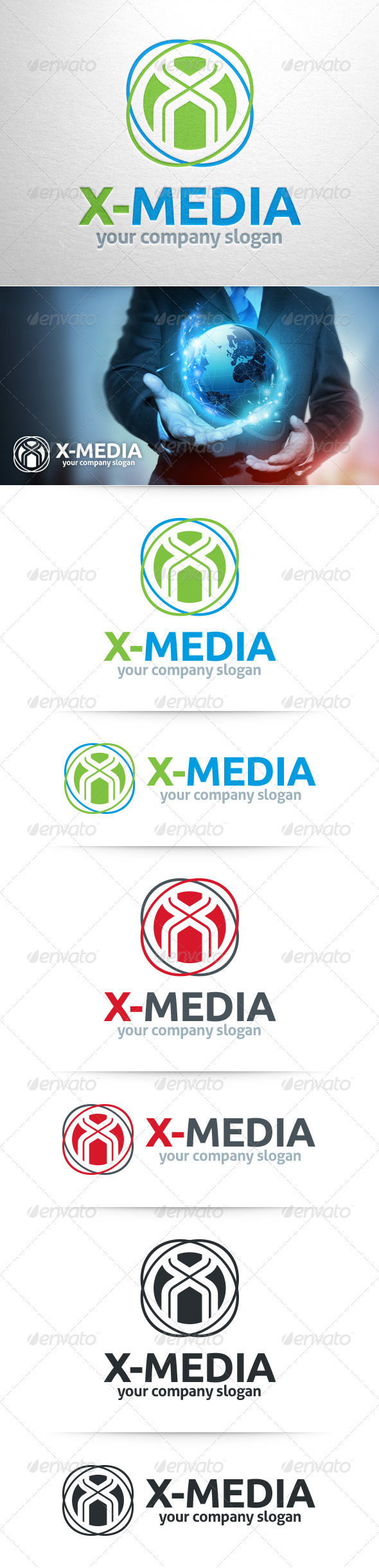 GraphicRiver X-Media Letter X Logo 8390729 GraphicRiver X-Media Letter X Logo 8390729