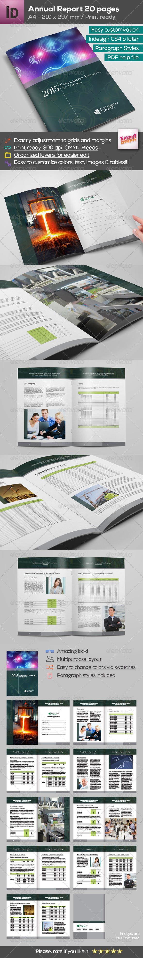 A4 Annual Report Brochure 20 pages (Corporate)