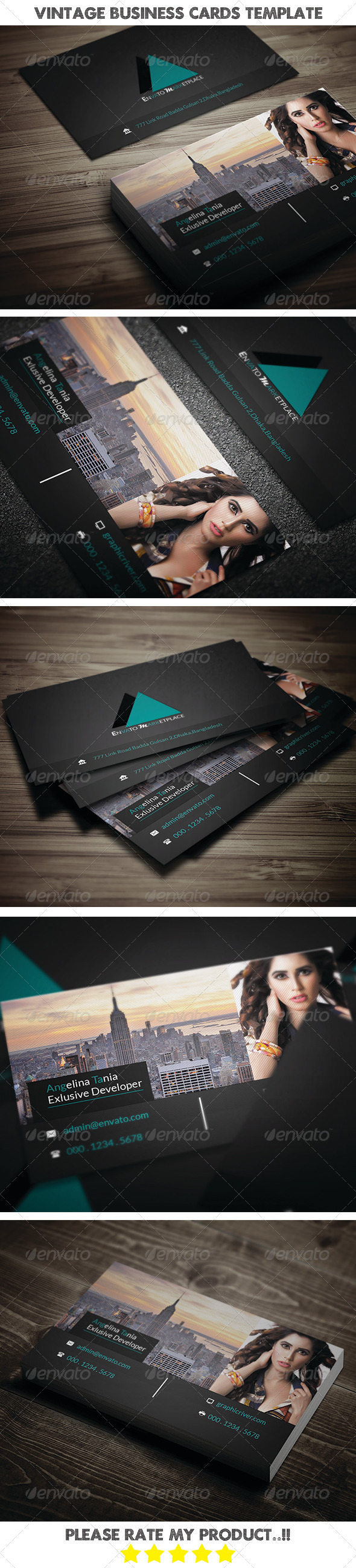 GraphicRiver Vintage Business Cards Template 8391279 GraphicRiver Vintage Business Cards Template 8391279