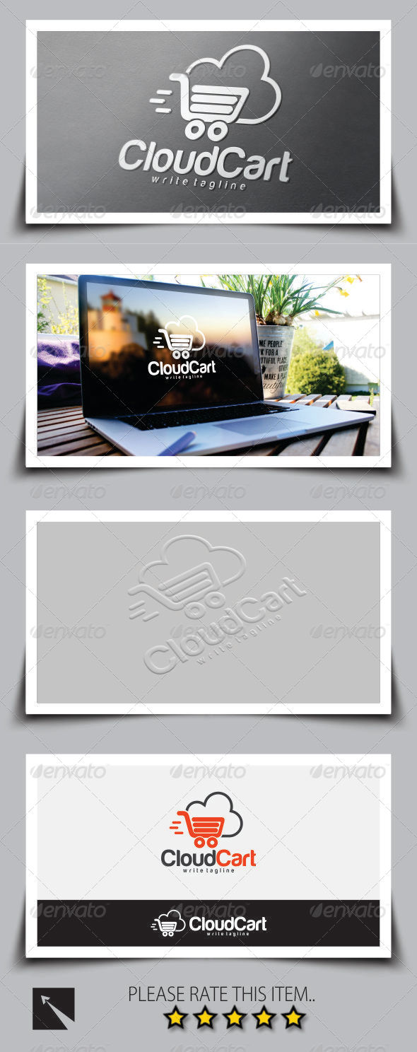 Cloud Cart Shopping Logo Template Cloud Cart Shopping Logo Template