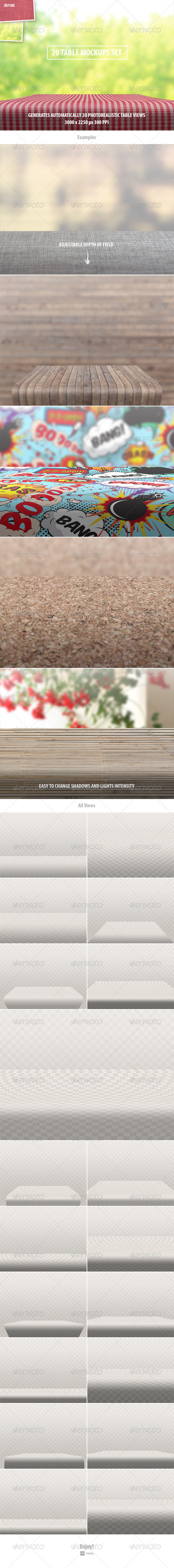 GraphicRiver 20 Table Mockups Set 8391842 GraphicRiver 20 Table Mockups Set 8391842