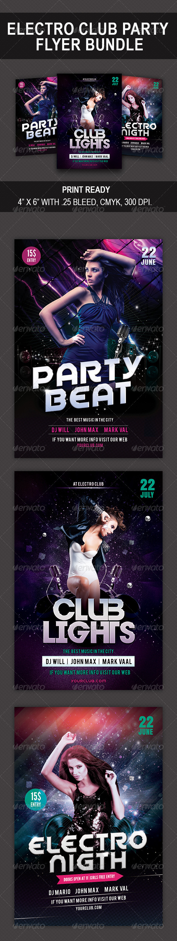 GraphicRiver Electro Club Party bundle 8392207 GraphicRiver Electro Club Party bundle 8392207
