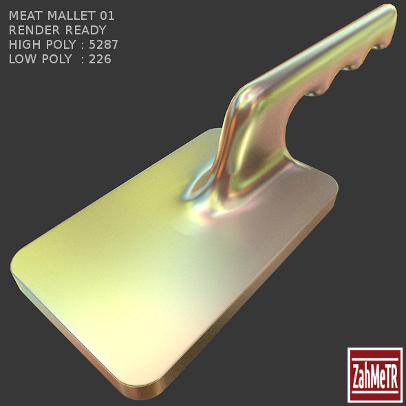 3DOcean Meat Mallet 01 Low Poly High Poly 8392263 3DOcean Meat Mallet 01 Low Poly High Poly 8392263
