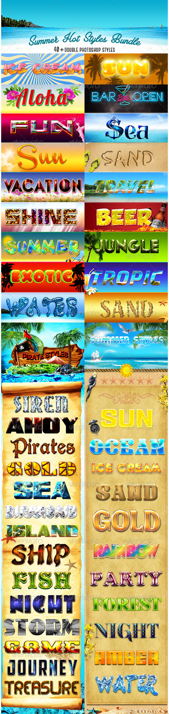 GraphicRiver Summer Hot Styles Bundle 8392310 GraphicRiver Summer Hot Styles Bundle 8392310