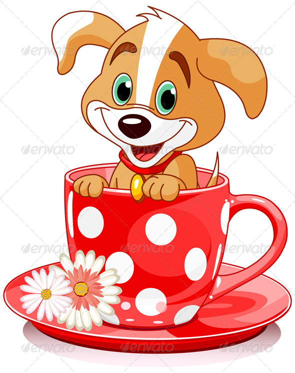 GraphicRiver Dog in a Tea Cup 8395086 GraphicRiver Dog in a Tea Cup 8395086
