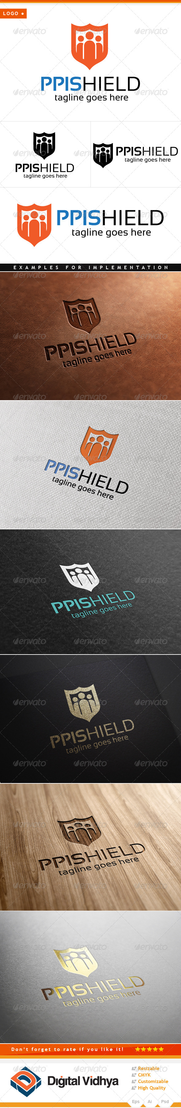 GraphicRiver Shield & People Logo 8395229 GraphicRiver Shield & People Logo 8395229