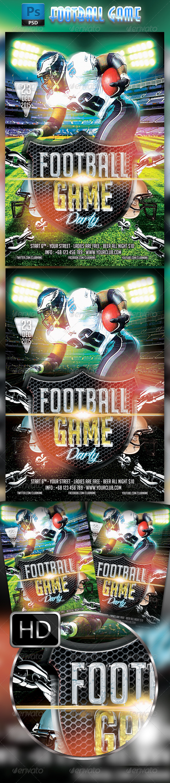GraphicRiver American Football Flyer 8395246 GraphicRiver American Football Flyer 8395246