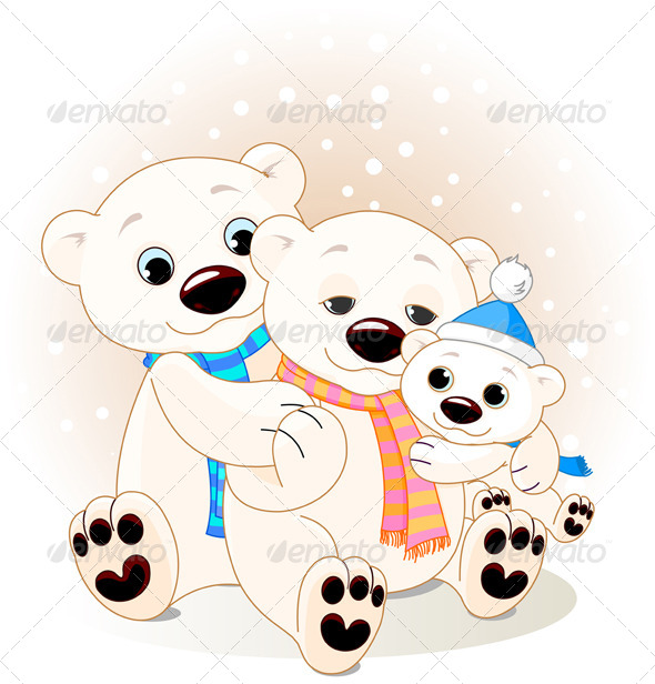 GraphicRiver Polar Bear Family 8395893 GraphicRiver Polar Bear Family 8395893