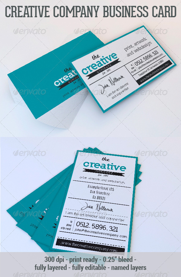 GraphicRiver Creative Company Business Card 8390217 GraphicRiver Creative Company Business Card 8390217