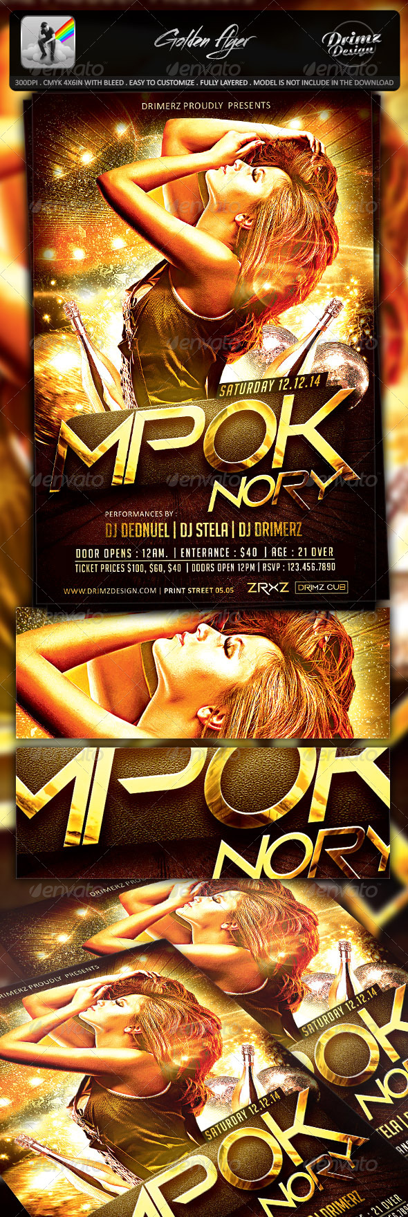 GraphicRiver Golden Flyer 8405333 GraphicRiver Golden Flyer 8405333