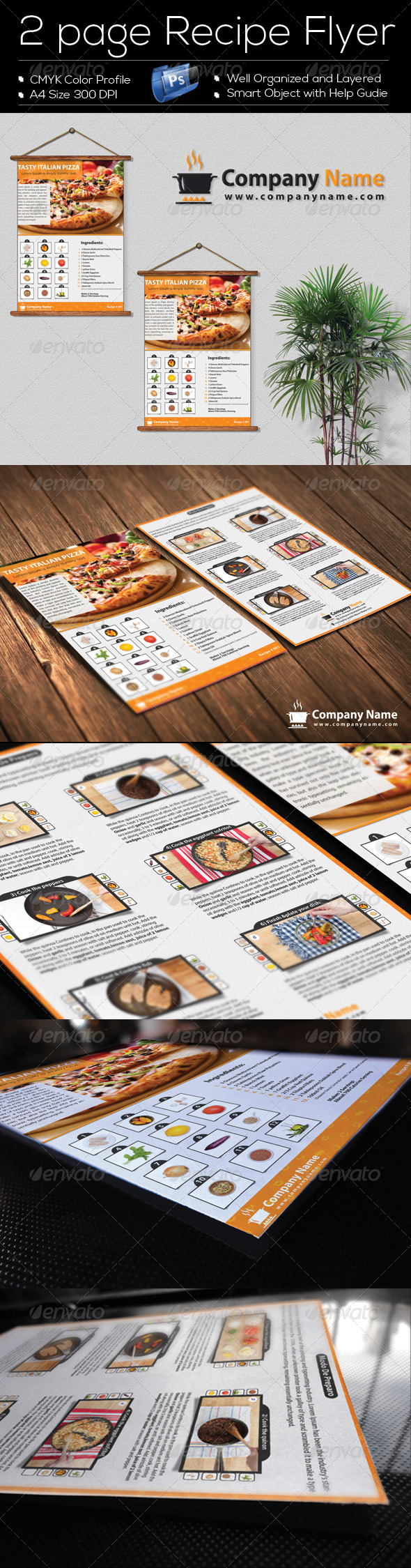 GraphicRiver 2 Page Recipe Flyer Template Design 8325558 GraphicRiver 2 Page Recipe Flyer Template Design 8325558