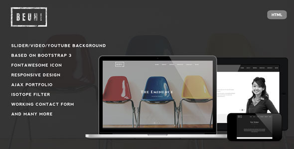 ThemeForest Beuh Responsive One Page Portfolio Template 8375182 ThemeForest Beuh Responsive One Page Portfolio Template 8375182