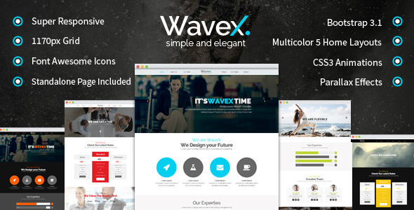 WaveX - One Page Parallax - Creative Site Templates