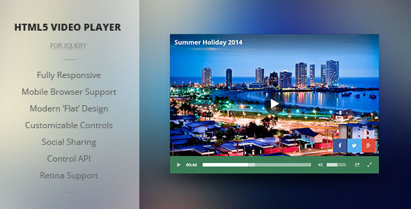 CodeCanyon Modern HTML5 Responsive Video Player 8406321 CodeCanyon Modern HTML5 Responsive Video Player 8406321
