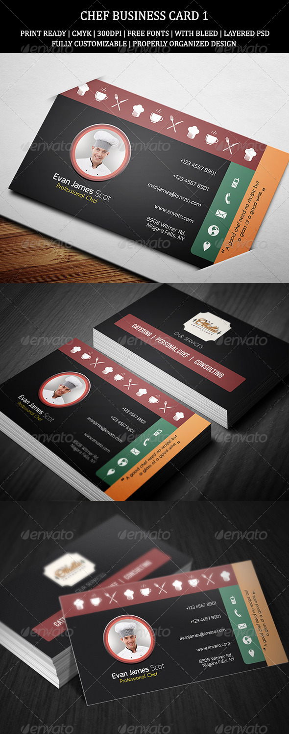 GraphicRiver Chef Business Card 1 8406883 GraphicRiver Chef Business Card 1 8406883