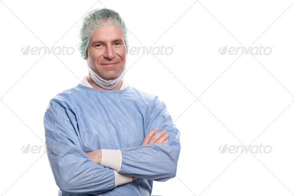 Friendly nurse or doctor in surgical scrubs (Misc) Photo Download