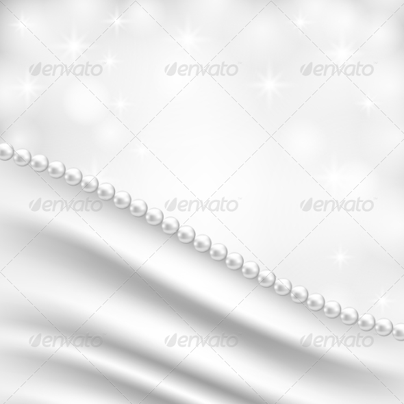 Pearl Necklace and Silk Drapery (Backgrounds)