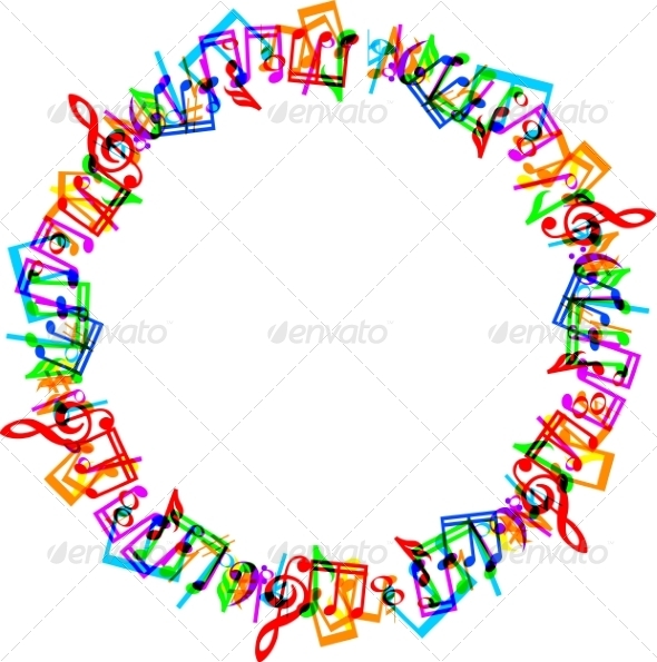 Music Notes Border Frame (Decorative Symbols)