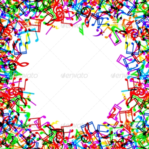 Music Notes Border Frame (Decorative Symbols)