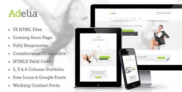 ThemeForest Adelia Simple and Clean HTML Template 8407880 ThemeForest Adelia Simple and Clean HTML Template 8407880