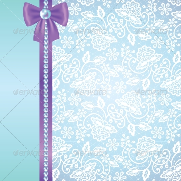 White Lace on Blue Background (Backgrounds)