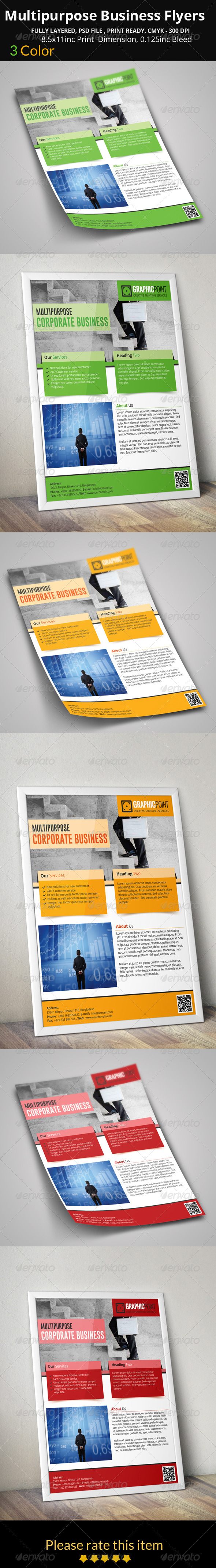 GraphicRiver Multipurpose Business Flyers 8407929 GraphicRiver Multipurpose Business Flyers 8407929
