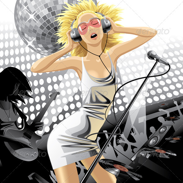 GraphicRiver Girl at a Party 8408580 GraphicRiver Girl at a Party 8408580