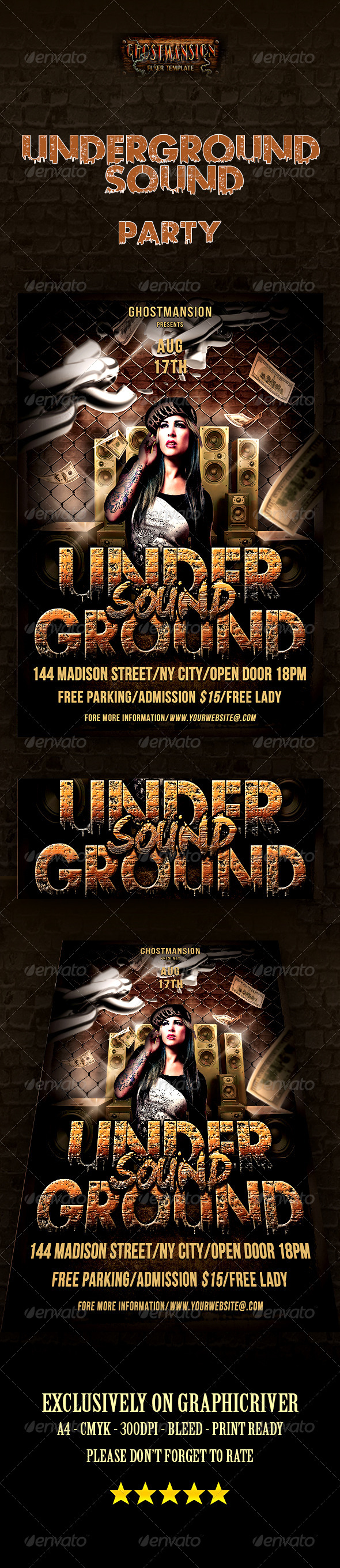 GraphicRiver Underground Sound Party 8408638 GraphicRiver Underground Sound Party 8408638