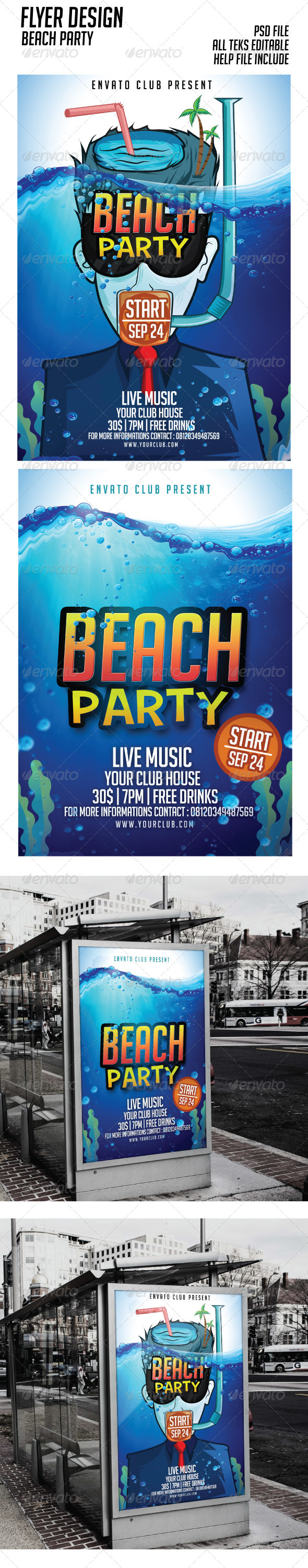 GraphicRiver Beach Party Flyer Events 8373052 GraphicRiver Beach Party Flyer Events 8373052