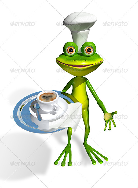 GraphicRiver Frog with a Tray 8409802 GraphicRiver Frog with a Tray 8409802