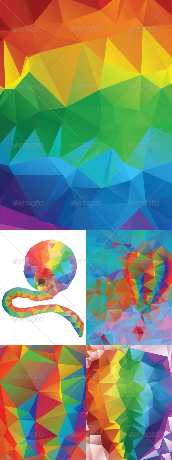 GraphicRiver Rainbow Polygonal Background 8409808 GraphicRiver Rainbow Polygonal Background 8409808