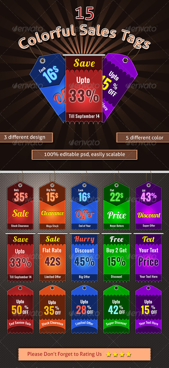 GraphicRiver Colorful Sales Tags 8409981 GraphicRiver Colorful Sales Tags 8409981