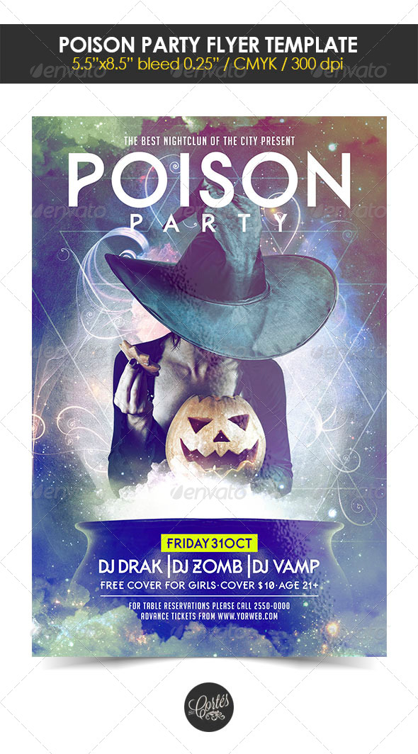 GraphicRiver Poison Party Flyer Template 8410272 GraphicRiver Poison Party Flyer Template 8410272