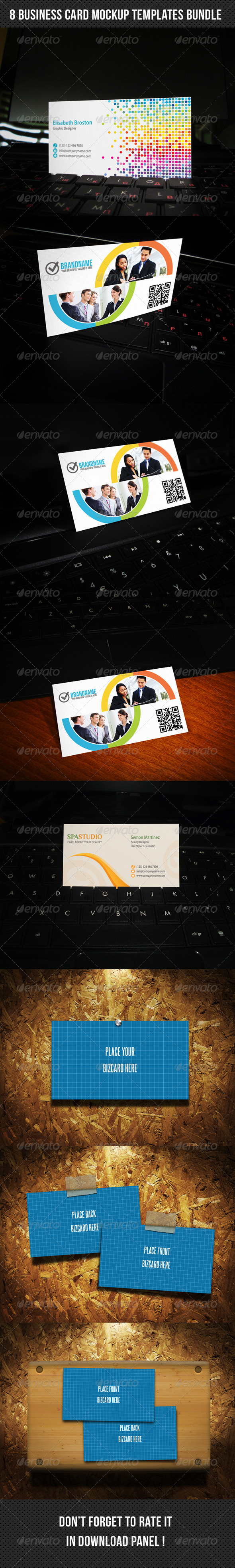 GraphicRiver 8 Business Card Mockup Templates Bundle 8412822 GraphicRiver 8 Business Card Mockup Templates Bundle 8412822